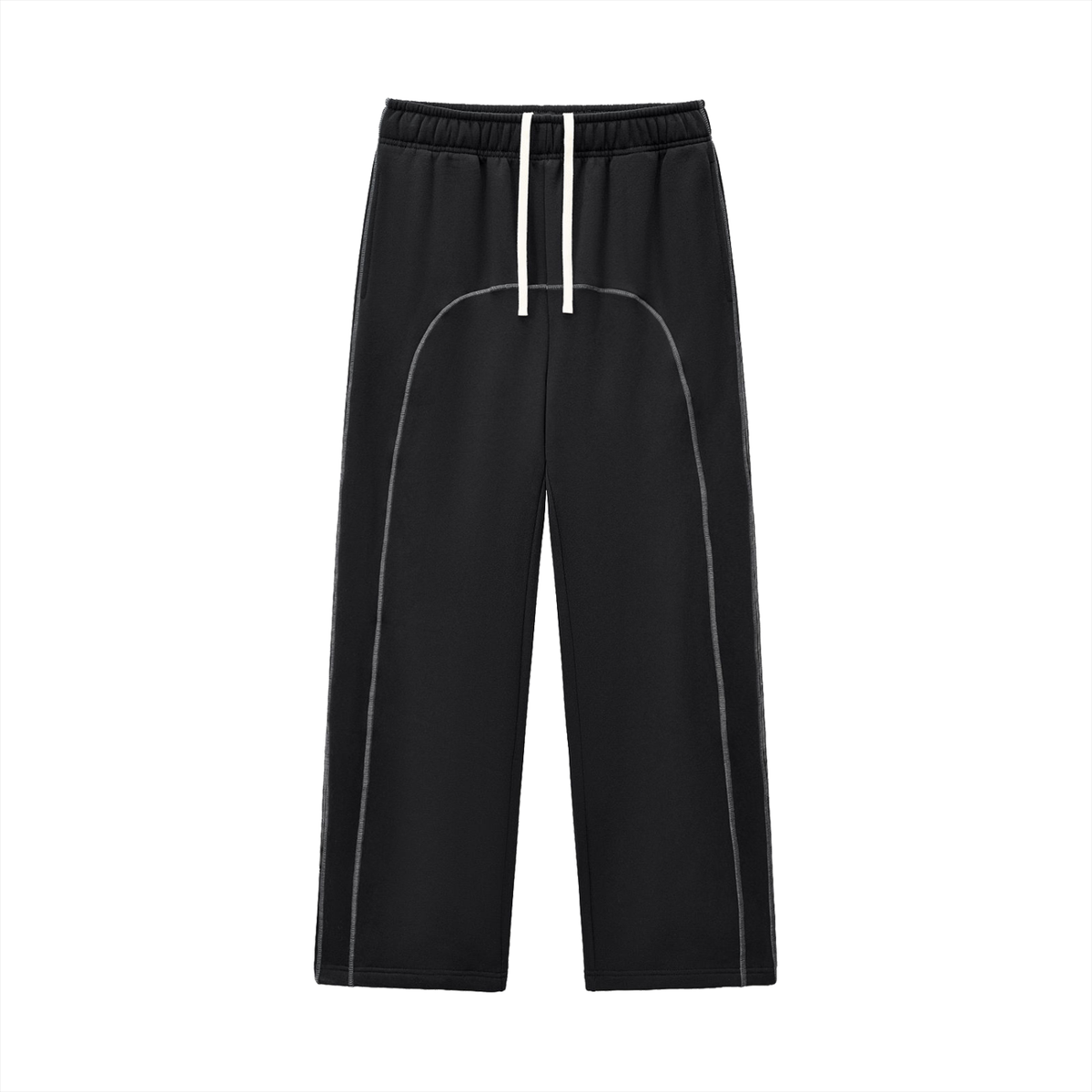 Contrast-Stitched CCTV Fleeced Joggers